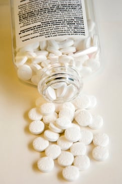 Aspirin and bottle
